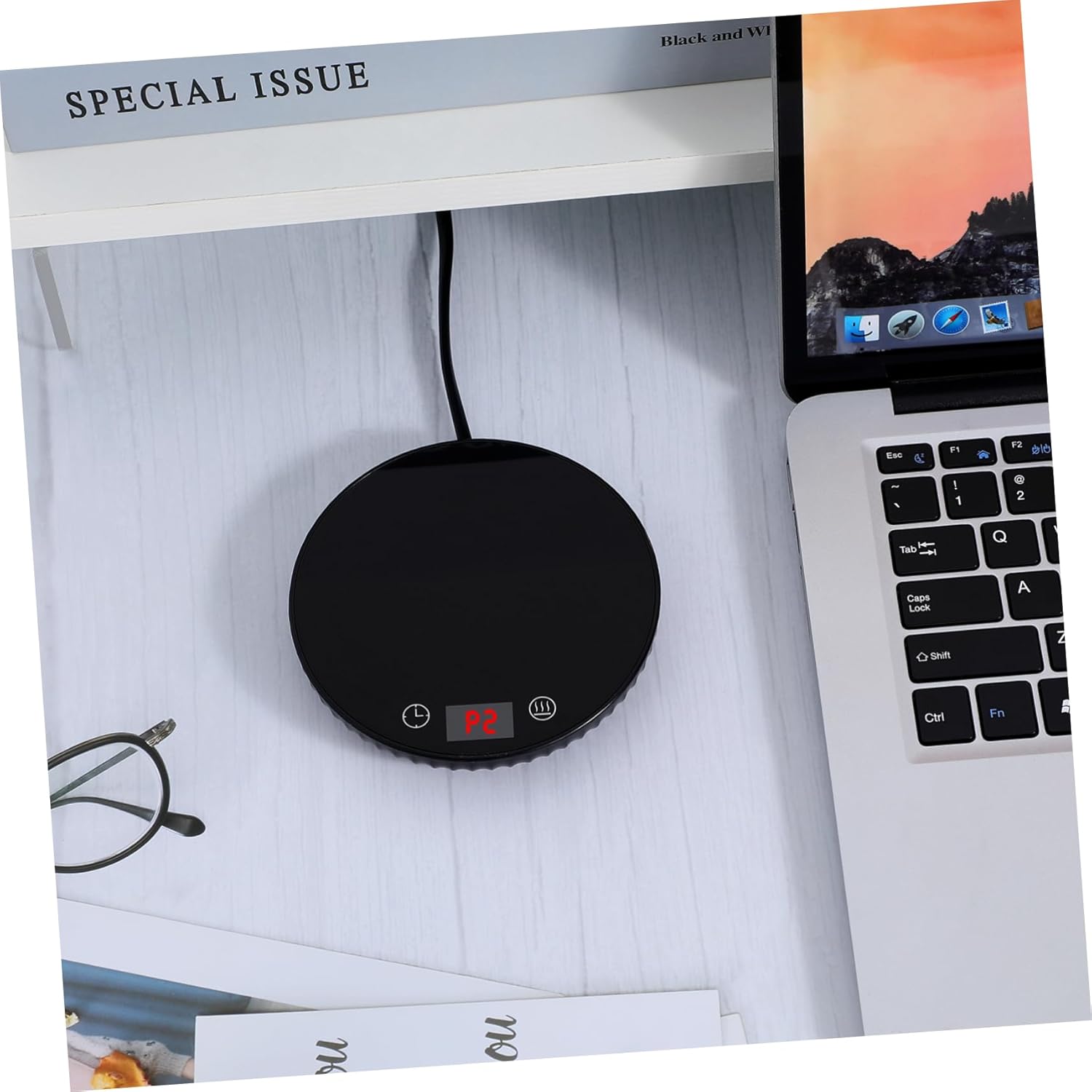 55degree Electric Mug Warmer Thermostatic Coaster for Coffee Reusable Cup Warmer Cup Heater for Desk