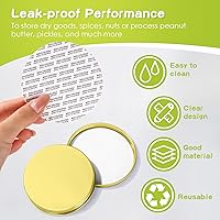 Vista 4 de Irenare 24 frascos de plástico de 16 onzas con tapas, recipientes de plástico transparente de boca ancha, frascos tipo Mason para alimentos