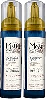 Vista 12 de Maui Moisture Mousse de espuma flexible para rizos de leche de coco, para peinado de cabello rizado, sin alcohol de secado, parabenos o silicona