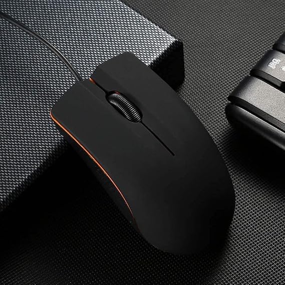 Guiheng Wired mini Mouse, USB Wired Computer Mice for Right or Left Hand, Ergonomic Computer Mouse with Durable Clicks for PC, Computer, Laptop, Desktop, Chromebook, Notebook, Mac (Black)