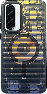 (For A56) Reflector 4K Back Cover For Samsung Galaxy A56 Case PC with Silicone Edge Bumper Shock Resistant Protective Case 4D Printed (Mag2)