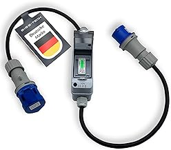 Mobile Stromzähler Box 230V [MID 24] mit 16A CEE Stecker und Kupplung, digitaler Stromzähler, ideal für Camping, Baustelle und Elektrofahrzeuge