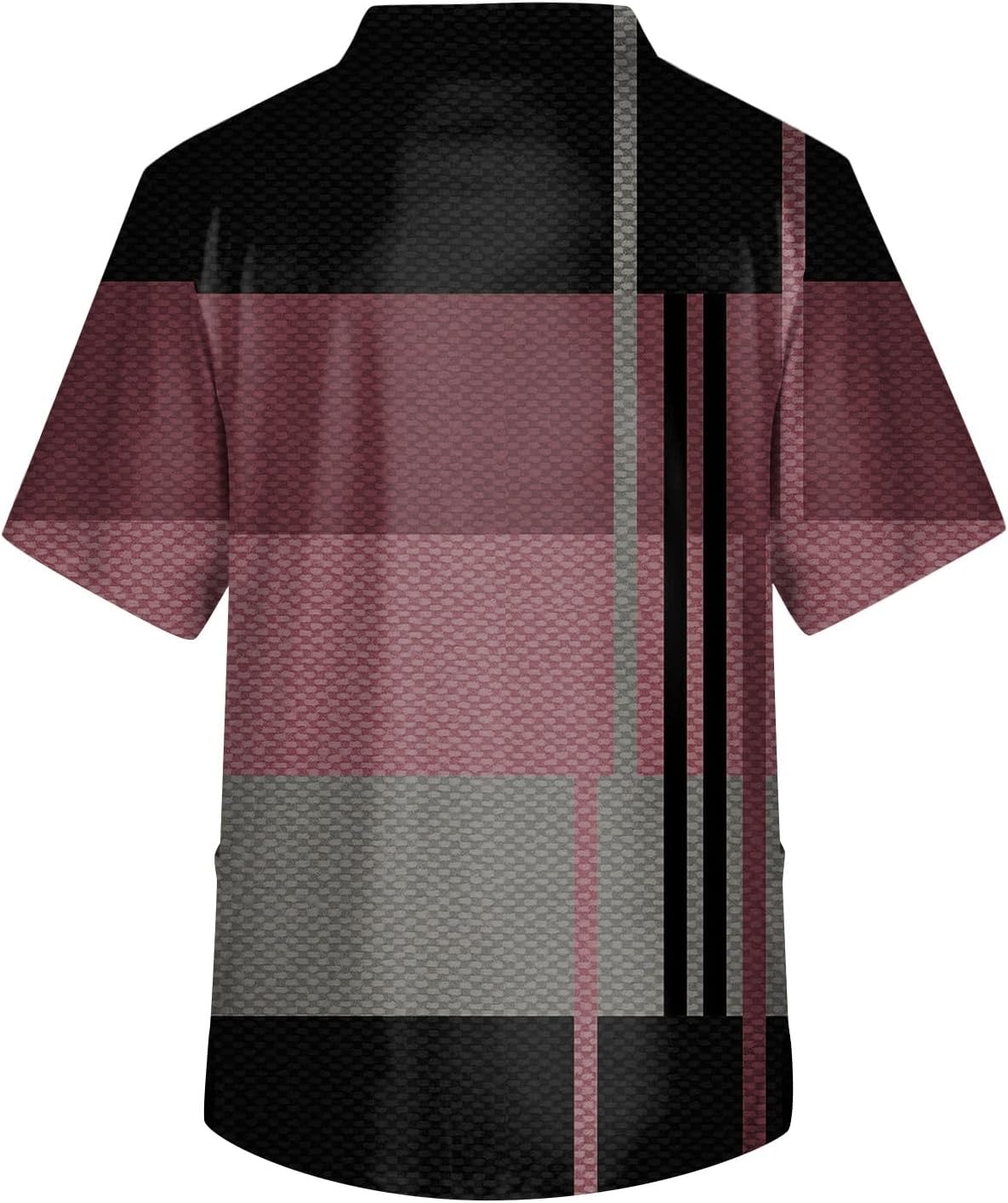 Men's Printed Scrub Top V-Neck Modern Fit Moisture Wicking Stretch Work Scrubs with Pockets