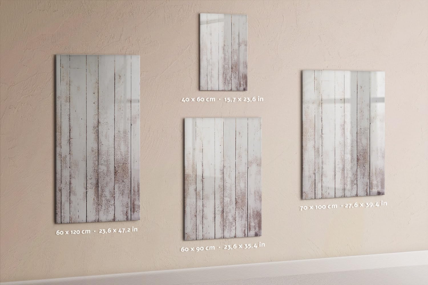 Pizarra de vidrio para pared 70x100 cm | Tablas de madera