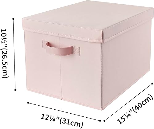 Miniatura 6 de GRANNY SAYS Contenedores de almacenamiento de tela, grandes contenedores de almacenamiento con tapas, caja de almacenamiento plegable estante de