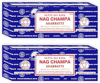 Satya Sai Baba Nag Champa Agarbatti, 250gms Hand Rolled Fine Quality Incense Sticks for Purification, Relaxation, Positivity, Yoga, Meditation NC250 Pack of 2