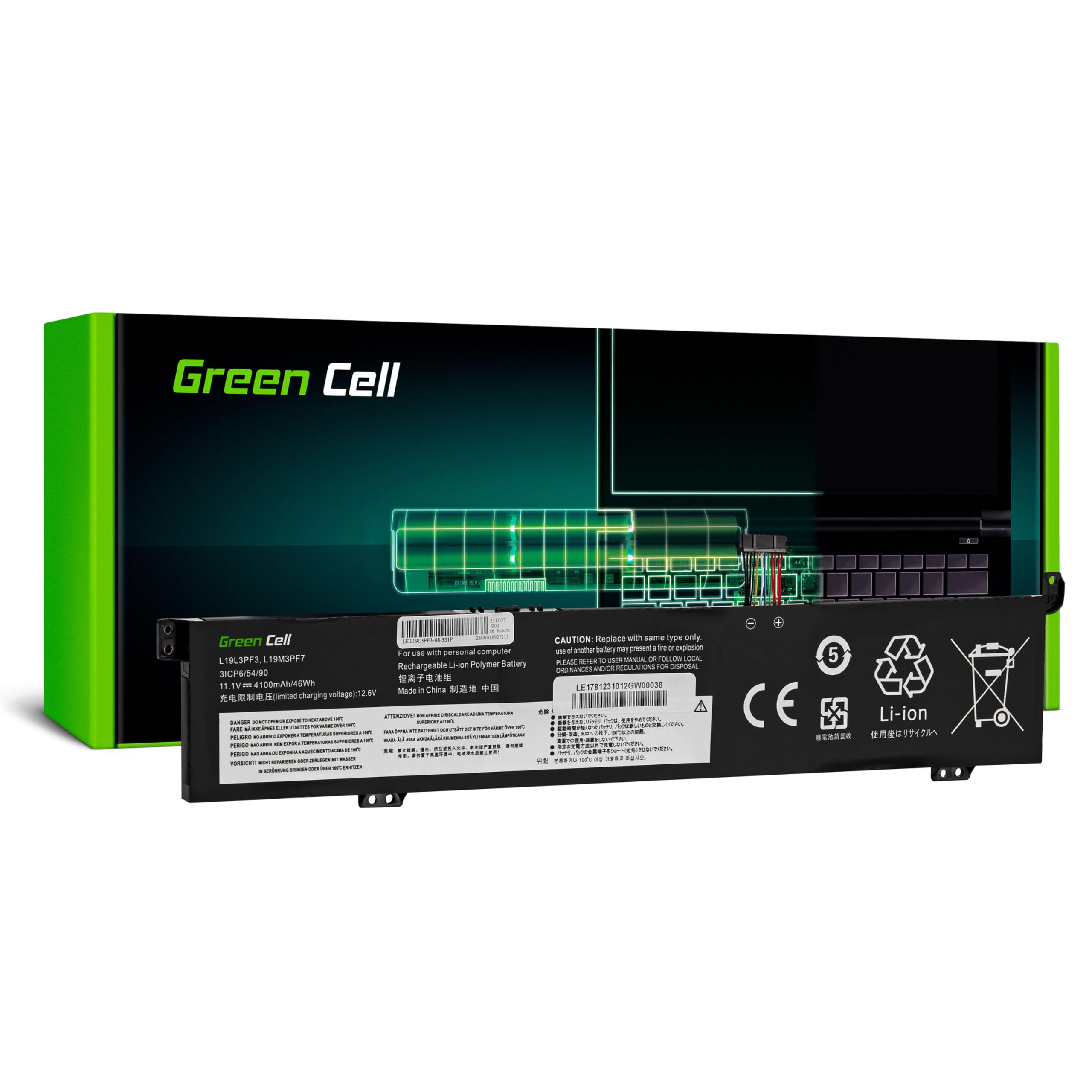 Batterie L19M3PF7 Pour Lenovo Ideapad Gaming 3/Creator 5 – 11.4V 45Wh, Garantie 12 Mois