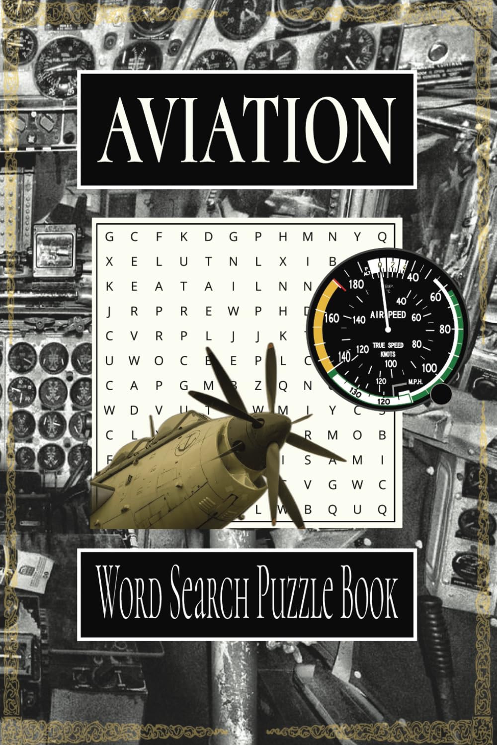Aviation Word Search Puzzle Book: Easy to Read Print for Airplane Pilots for Mental Well-Being