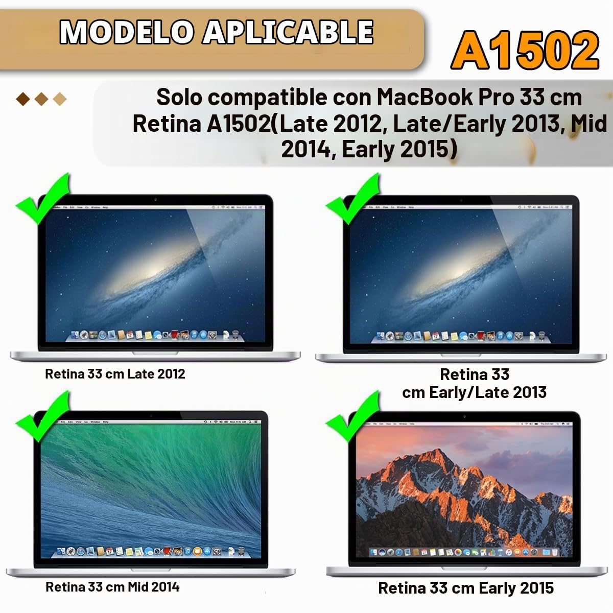 Reemplazo de Altavoces Internos L&R Compatible Con Macbook Pro 13" Retina A1502 2012-2015 NR 609-0335-A - Conjunto de Reparación