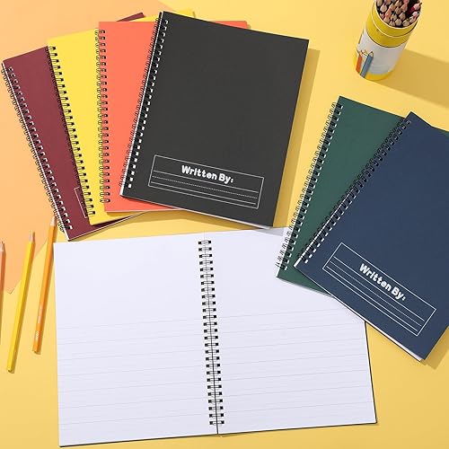 Miniatura 8 de Henoyso Cuaderno de composición primaria en espiral, 10 piezas, 100 páginas, diario primario para niños, Kindergarten y estudiantes, escritura y