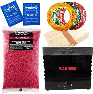 Waxness Passion Fruit Stripless Waxing Kit W-CUBE Black Warmer and 2.2 lb Wax Bag