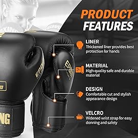 FIVING Boxing Gloves for Men and Women Suitable for Boxing Kickboxing Mixed Martial Arts Muay Thai MMA Heavy Bag Training