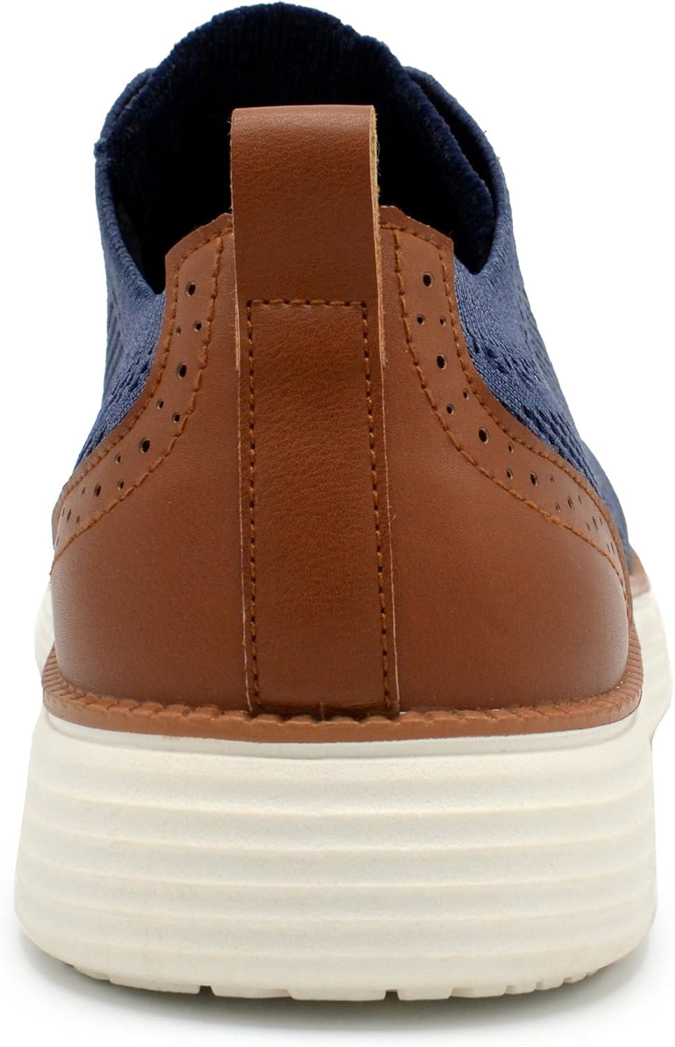 AKADEMIKS Mens Olney Wingtip Knit Oxford, Sleek Breathable Dress Shoes Navy, Size 10 - Image 5