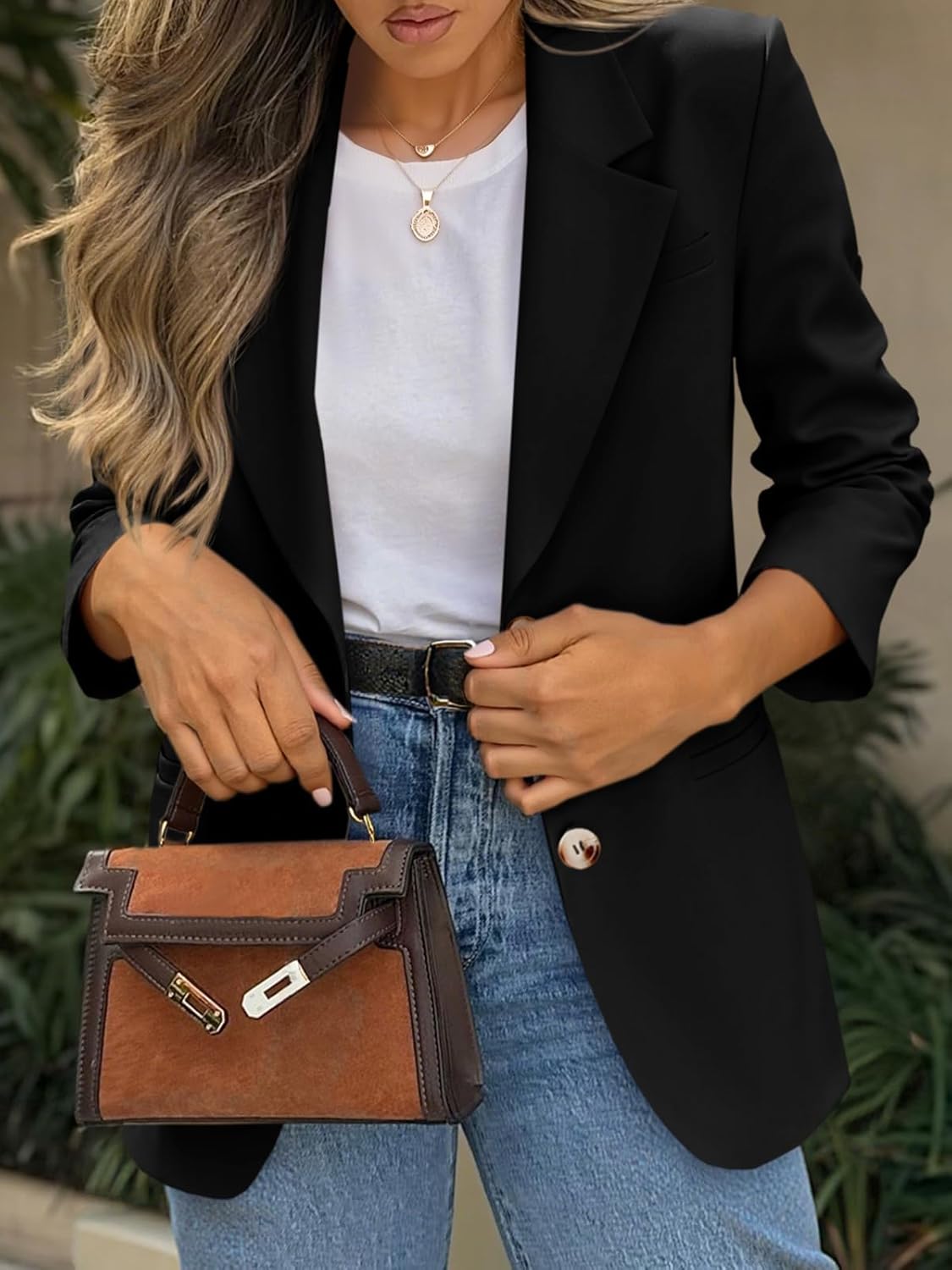 Cicy Bell Womens Business Casual Blazers Long Sleeve Button Down Work Suit Jackets Lapel Collared Lightweight Blazer - Image 4