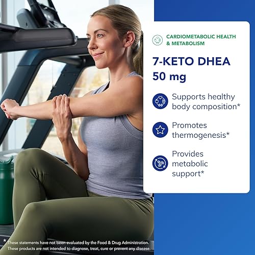 Miniatura 3 de Pure Encapsulations 7-Keto DHEA 50 mg  Suplemento único de metabolito DHEA para apoyar la termogénesis y la composición corporal saludable*  120