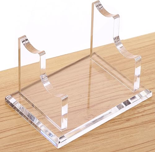 SANRUI Soporte de acrílico de 2 niveles, soporte de exhibición para bolígrafos estilográficos, estante para brochas de maquillaje, soporte para