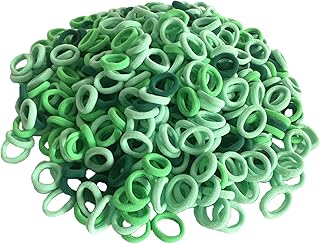 Salome Idea 500 Pcs Multi-Color Sewing Loops, Color Loom Sewing Loop Replenishment Bags Colorful Loom Loops Supplementary Pack DIY Supply of Rubber Band for Boys and Girls (Green)