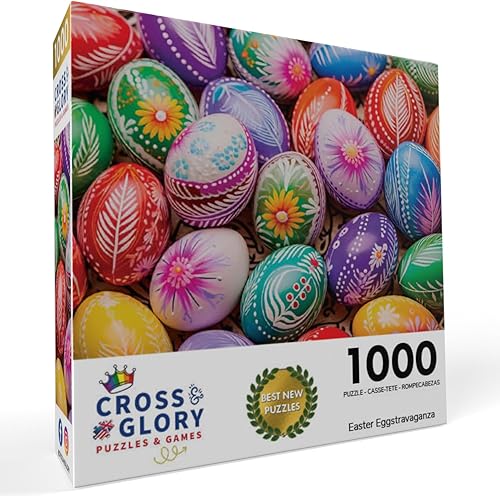 Miniatura 3 de Easter Eggstravaganza - 1000 piezas pastel rompecabezas aventura una celebración vibrante por Cross & Glory