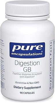 Pure Encapsulations Digestion GB - Digestive Enzyme Supplement - for Gallbladder Support & Gut Health* - with Bile Salts & Digestive Enzymes Blend - Gluten Free & Non-GMO - 90 Capsules