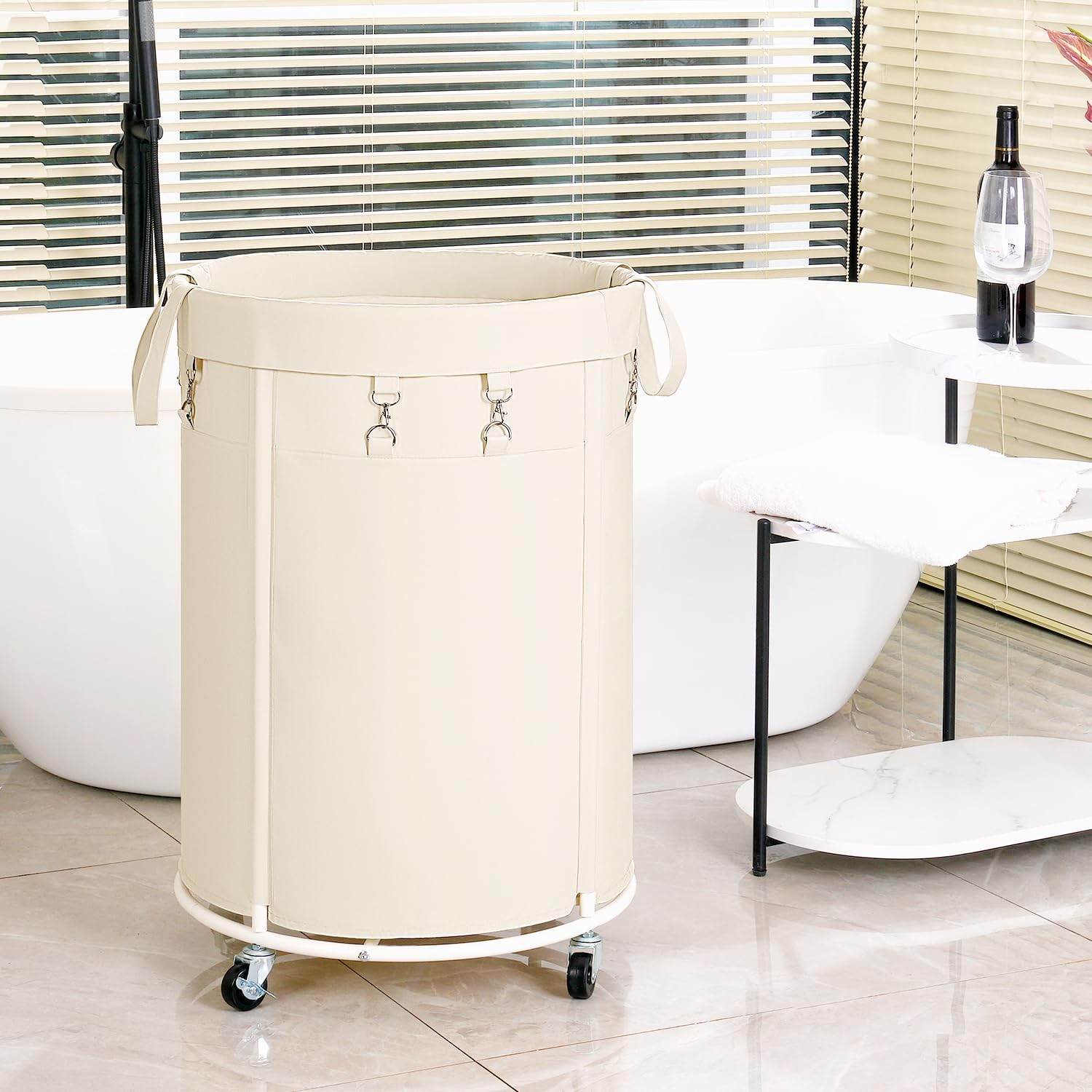 150L Large Capacity Rolling Laundry Basket Hamper with Wheels, Clothes hamper and Removable Bag for Home, Laundry Room, Bedroom, Bathroom, Apartment, Dorm
