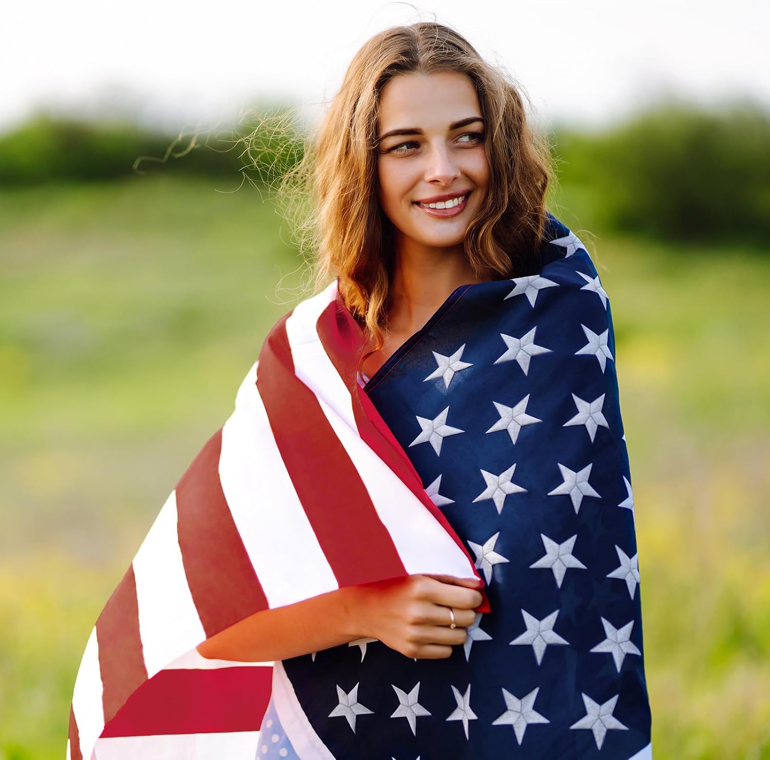 American Flag 3x5 FT Outdoor -USA Heavy Duty Nylon US Flags Long Lasting US Flag with Embroidered Stars, Sewn Stripes & Brass Grommets Water-Resistant Perfect for Outdoor Use All Weather USA Flag - Image 6