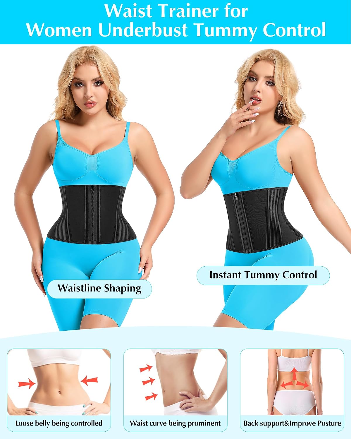 Short Torso Waist Trainer for Women Faja Body Shaper image 2