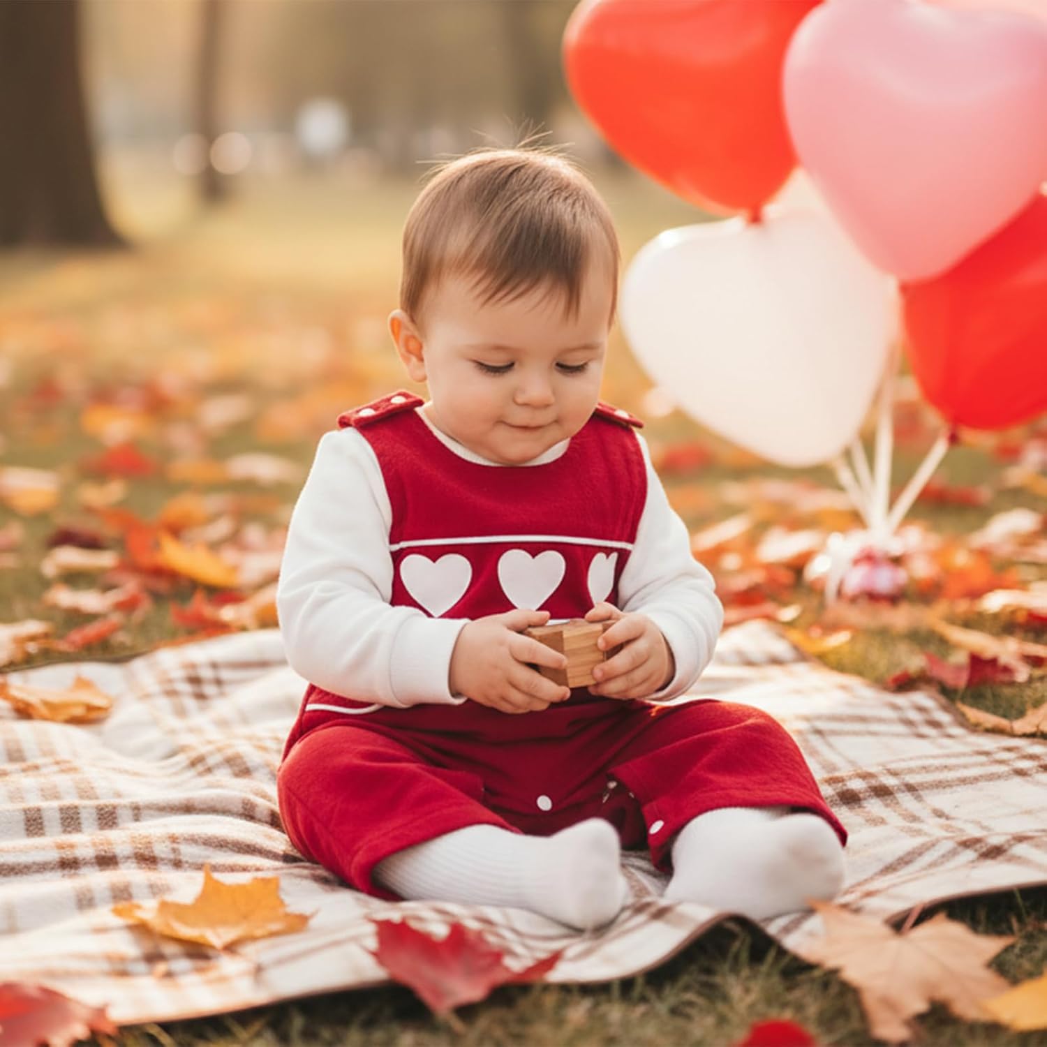 My First Baby Girl Boy Valentines Day Newborn Outfit Cute Overalls Shortalls Dinosaur Heart Print One Piece Romper - Image 3