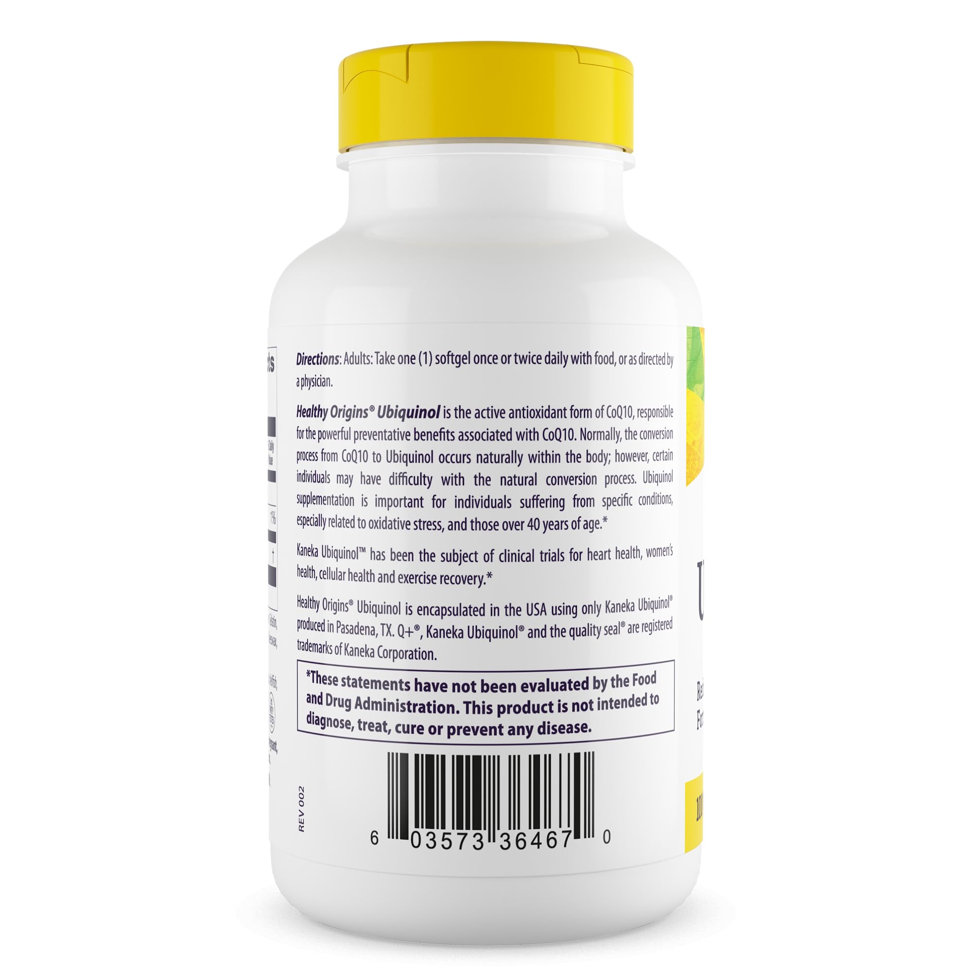 Healthy Origins Ubiquinol CoQ10 100 mg, 60 Softgels — Amazon image 2