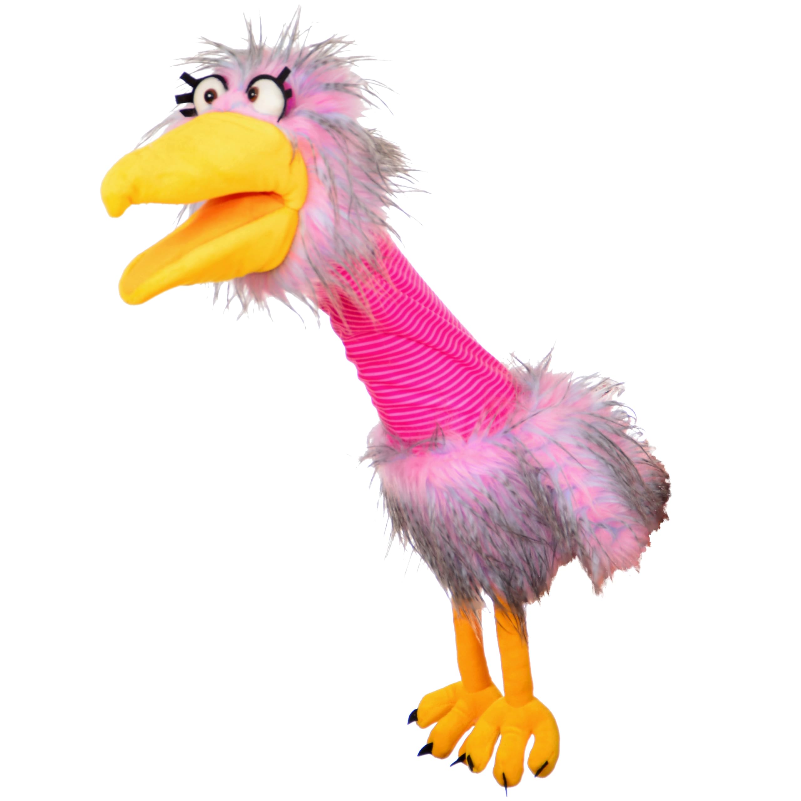 Marionnette à Main Living Puppets – Pfrädarike Le Cousin Farceur – 28 Cm – Lavable En Machine – Rose