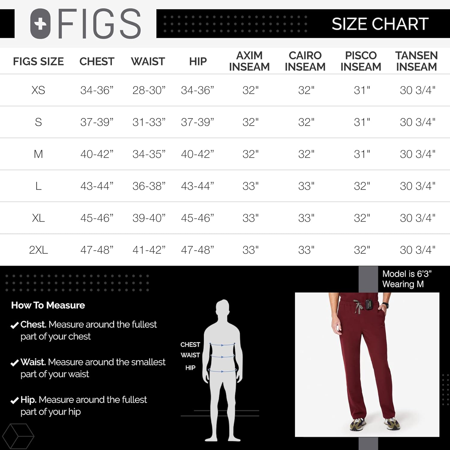 FIGS Pisco Basic Scrub Pants for Men – Tailored Fit, Super Soft Stretch, Anti-Wrinkle Medical Scrub Pants: Clothing, Shoes & Jewelry