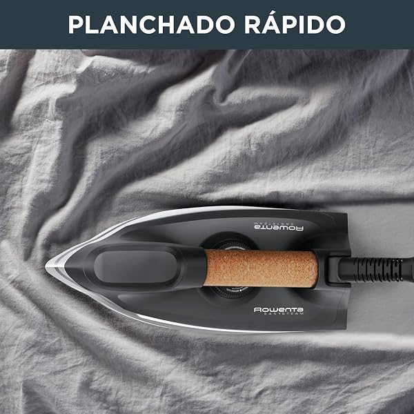 Rowenta Easy Steam - Centro de planchado, Alta presión 6 bares, Golpe de vapor 270 g/min, Vapor continuo 110 g/min, Suela Airglide con depósito de 1.4 L, Modo Eco, Negro/Verde, VR7360 - 4