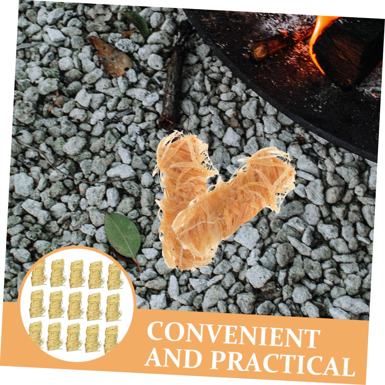 Parliky Carbon Wax Sticks 50 Pack of Natural Firelighters for Outdoor Activities Camping Fire Starter