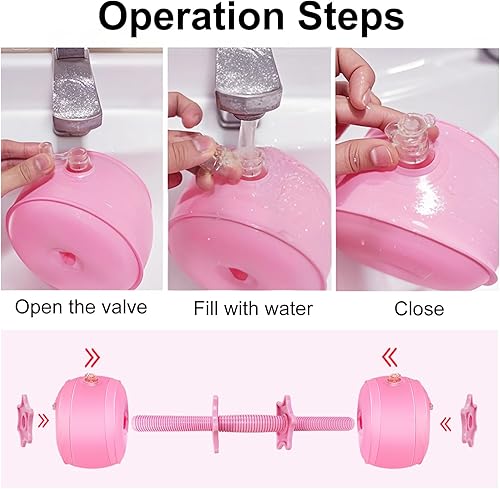 Miniatura 4 de Juego de mancuernas llenas de agua, pesas llenas de agua, pesas portátiles de viaje, pesas ajustables, equipo de fitness portátil, entrenamiento de