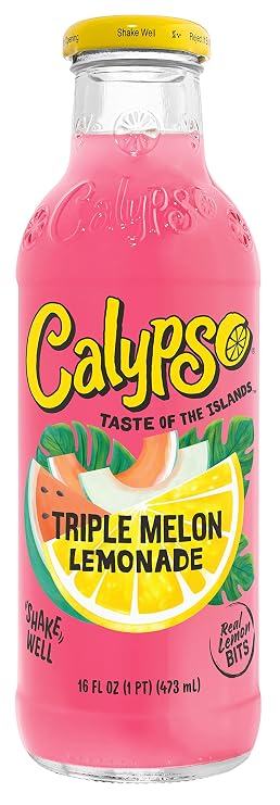 Calypso Lemonade, 6 Flavor Variety Pack, Made with Real Fruit, 16 Fl Oz Glass Bottles (Pack of 12)