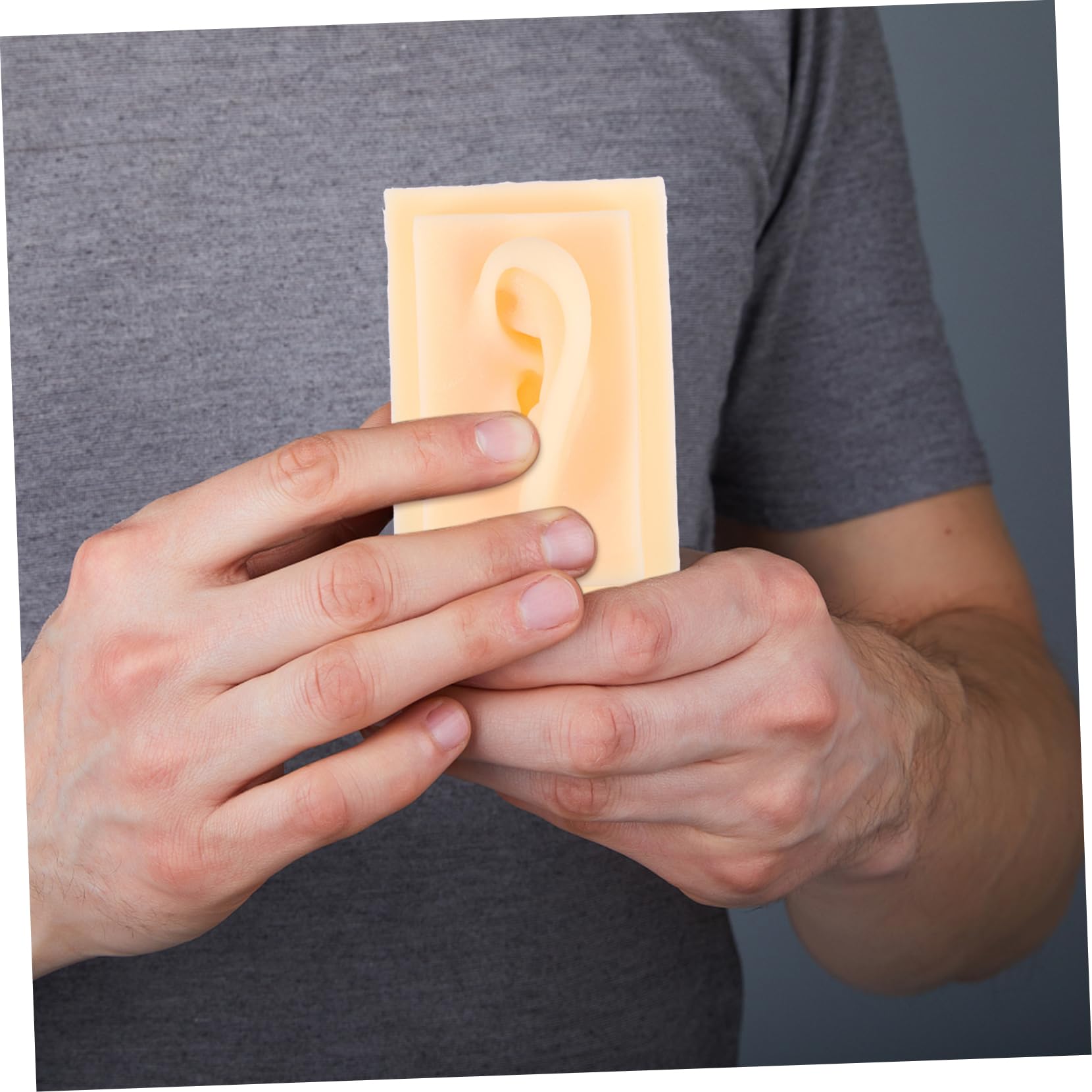 Healeved Educational Ear Model Kit 2 Pack Silicone Simulation Ear Models for Learning and Practice