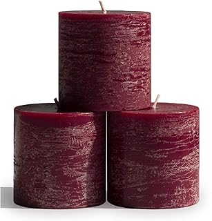 12 Burgundy Bedroom Ideas for Rich Elegant Cozy Depth 127 CANDWAX 3x3 Pillar Candles Set of 3 - Rustic Unscented No Drip Burgundy ...