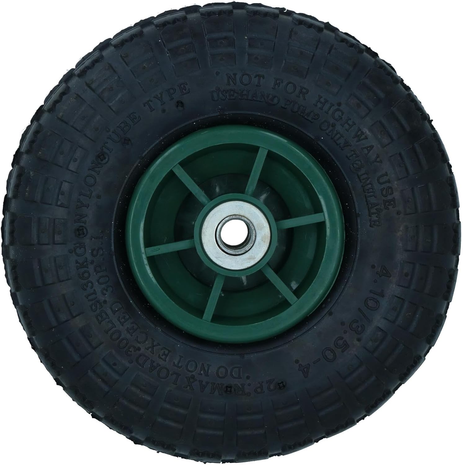 10 Inch Pneumatic Wheel For Sack Truck Carts Wheelbarrows 16mm Bore 1pc
