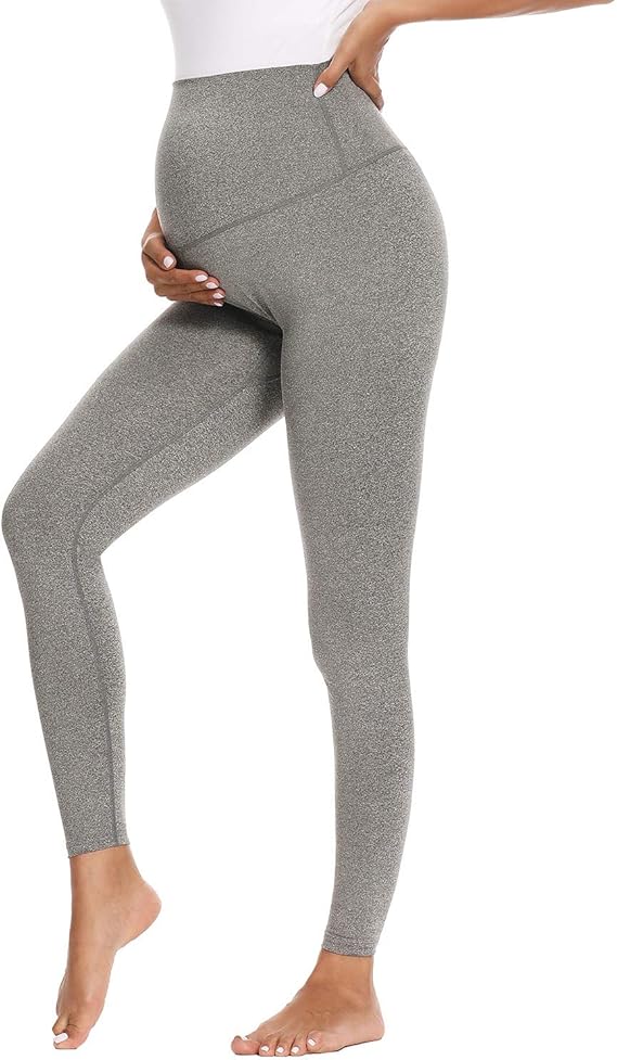 Love2Mi Women's Maternity Yoga Pants Over The Belly Stretchy Workout Active Leggings Comfy