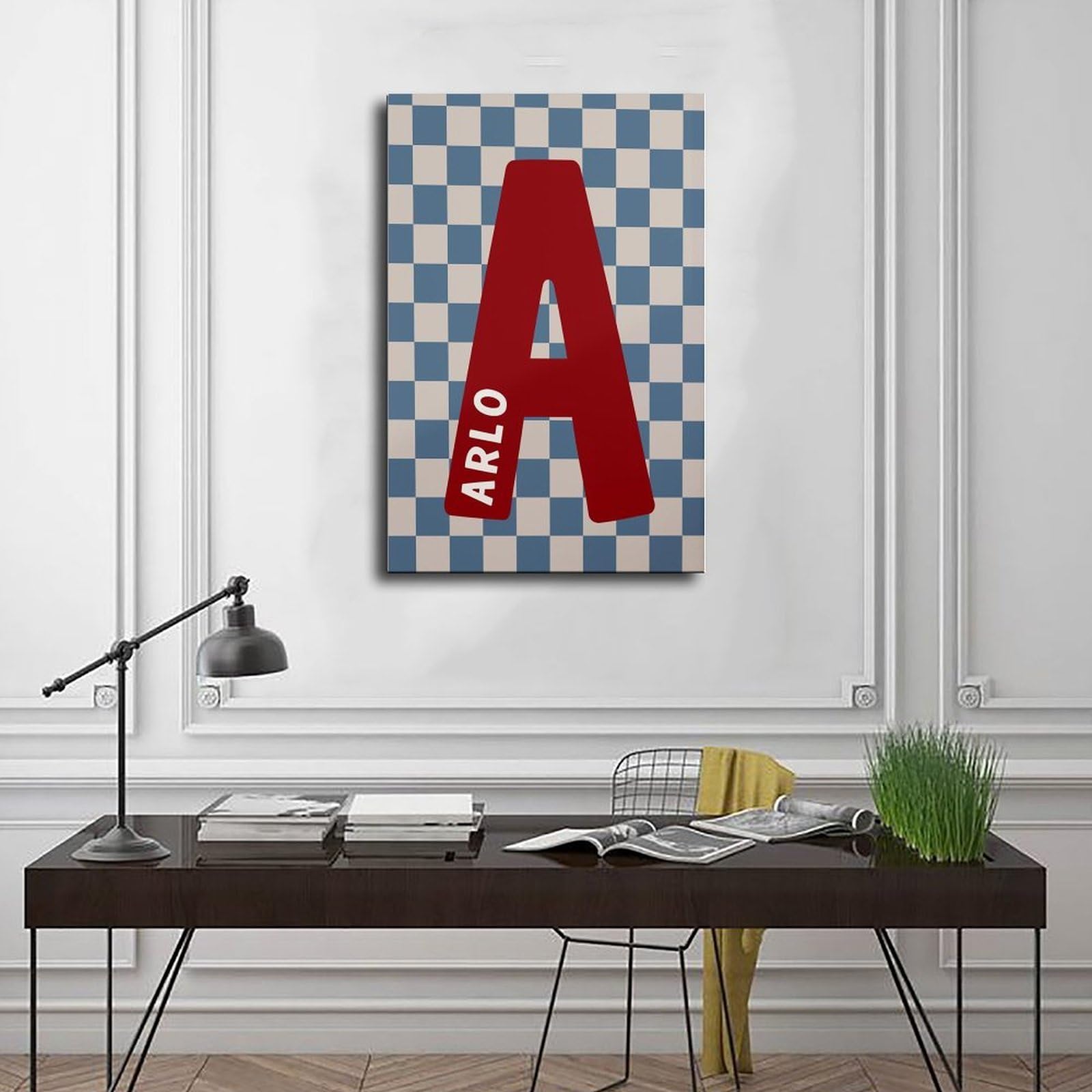 Poster sur toile avec thèmes éducatifs de l'alphabet de A à Z (11) - Décoration murale pour salon, chambre à coucher - 40 x 60 cm