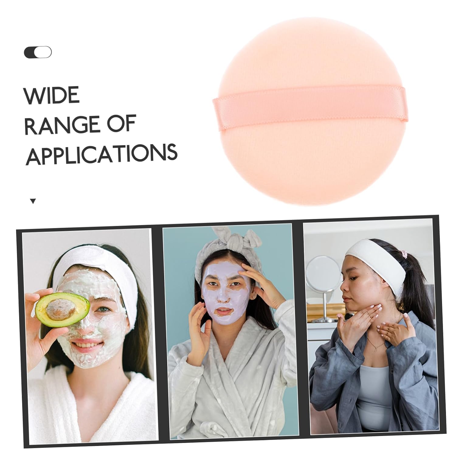 MERRYHAPY 16pcs Face Powder Fine Stitching for Loose Powder Application Makeup Puff