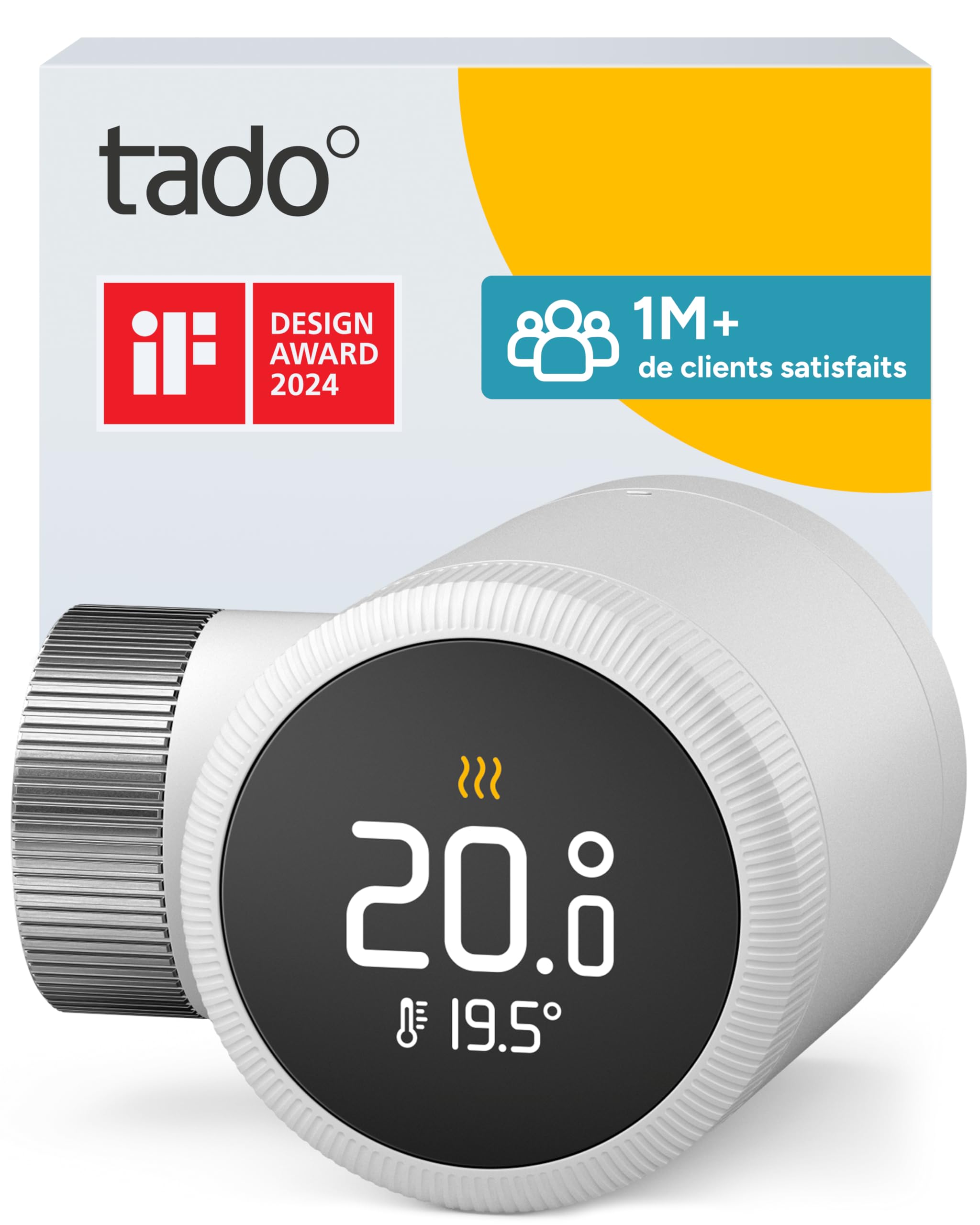 tado° Smart Thermostat X, commande du radiateur via l’application et l’enceinte connectée (Alexa, Siri, Google Assistant), installation DIY, pas compatible avec tado° V3+