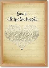 Sheet Music Lyrics Canvas Print 12x16