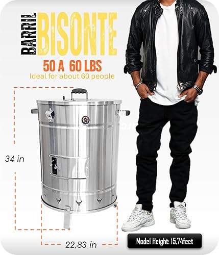 Miniatura 4 de Barril de ahumador - 100% acero inoxidable. (barril grande)