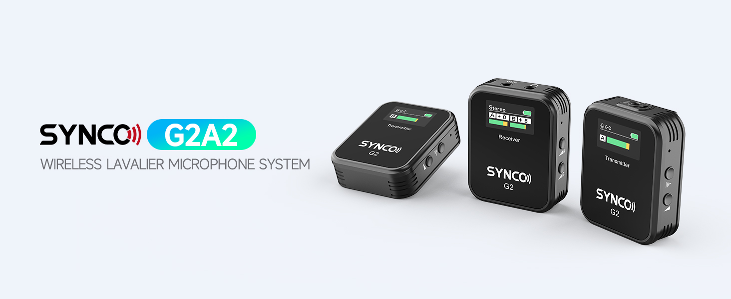 SYNCO G2(A2) Wireless Lavalier Microphone for iPhone/Android