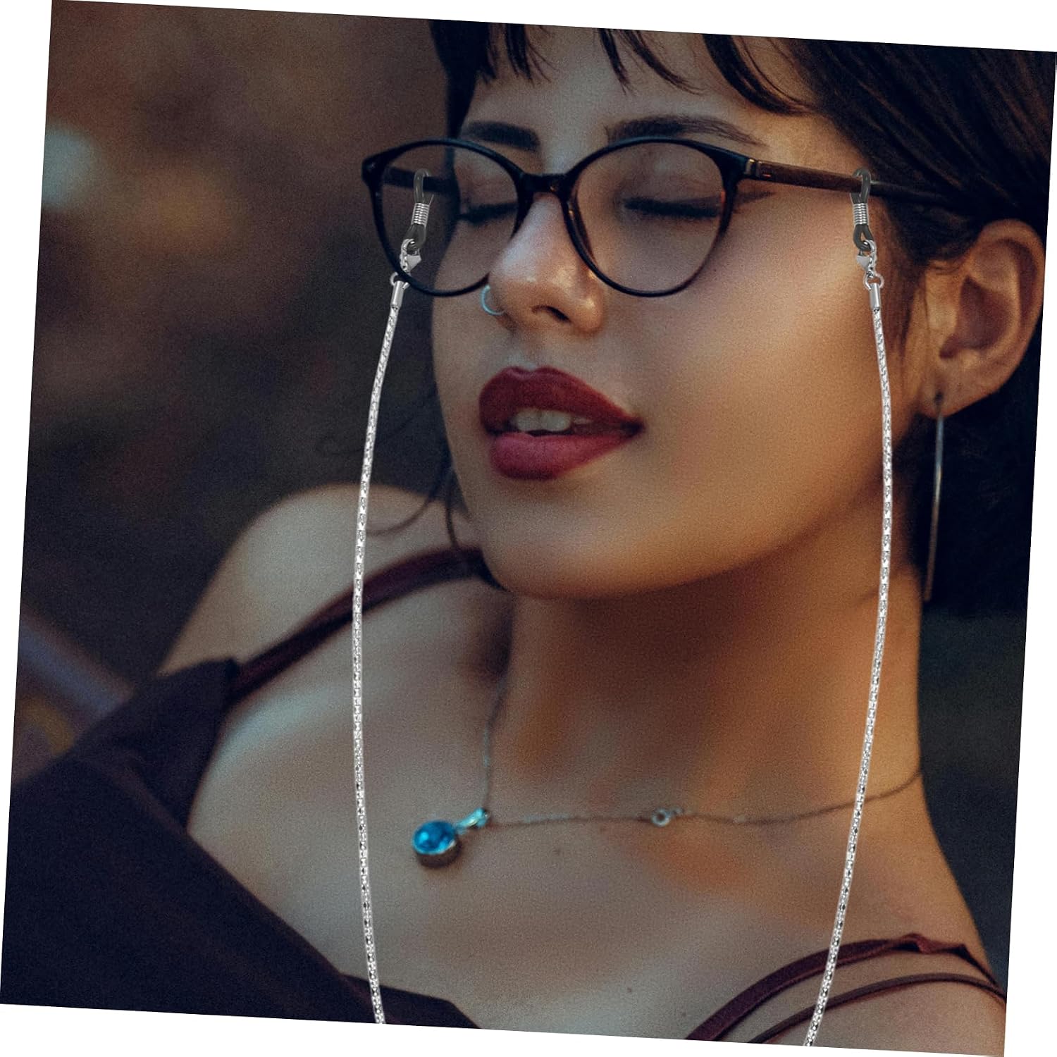 Holibanna Fashionable Stainless Steel Eyeglass Chain Decorative Eye Glasses Chain Cord Holder for Men Women