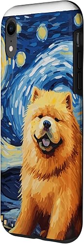 Miniatura 2 de Funda para iPhone XR Chow Chow Starry Night para perro, mamá, perro, papá