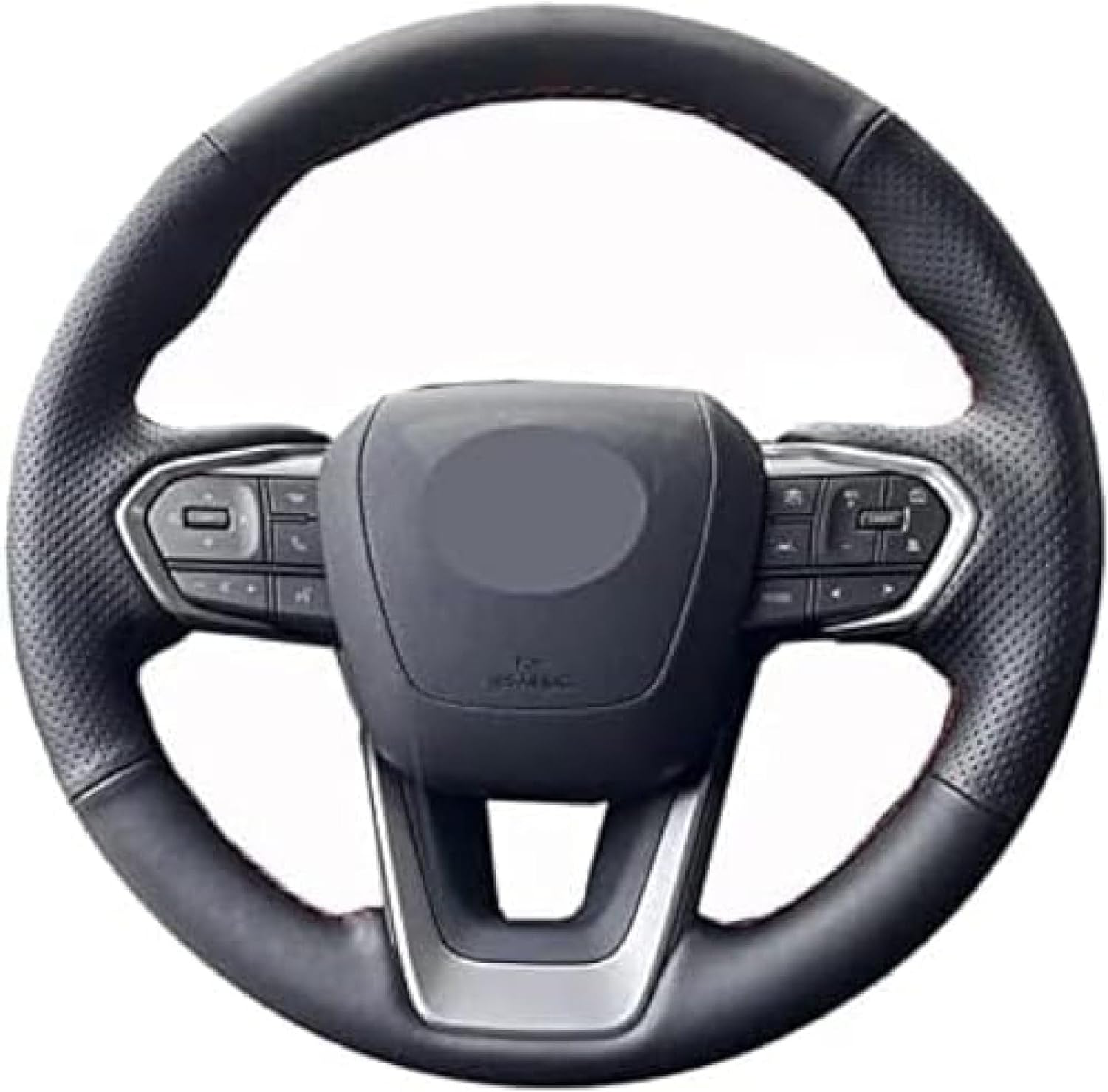 Car Hand Sewing Steering Wheel Cover for Lexus NX250 NX350 NX450h+ 2022 2023 Black Thread Breathable Anti-Slip Leather Steering Wheel Cover
