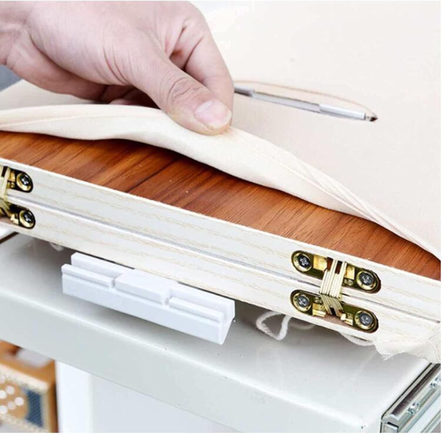 Ironing Board Closet Pull-Out Retractable Ironing Board Stow Away Iron Board for The Cabinet Easy to Install,for Apartment & Small Room | Sturdy Folding Board, Easy-Release Lever Foldable Ironing St