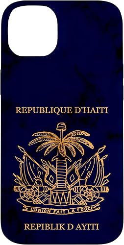 Vista 34 de iPhone 13 Pro Haití, haitiano, pasaporte de Haití, bandera de Haití. Funda