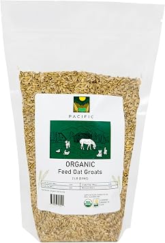 PACIFIC Organic Petfood Organic Feed Oat Groats - Oat Groats for Birds | Rich with Fiber & Minerals | USDA and CCOF Certified | Packed in USA | 2Lbs